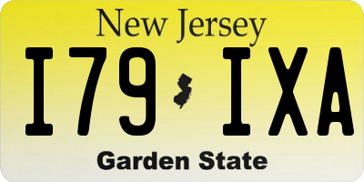 NJ license plate I79IXA