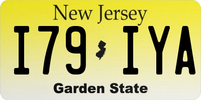 NJ license plate I79IYA