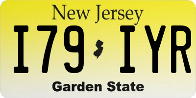 NJ license plate I79IYR