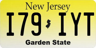 NJ license plate I79IYT