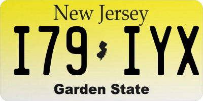 NJ license plate I79IYX