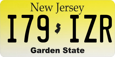 NJ license plate I79IZR