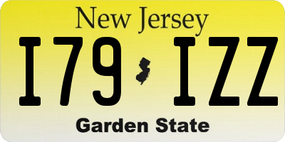 NJ license plate I79IZZ