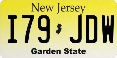NJ license plate I79JDW