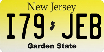NJ license plate I79JEB