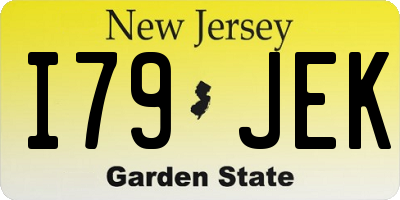 NJ license plate I79JEK