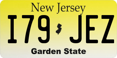NJ license plate I79JEZ