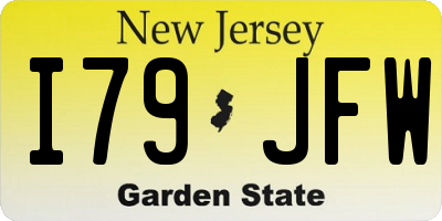 NJ license plate I79JFW
