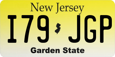 NJ license plate I79JGP