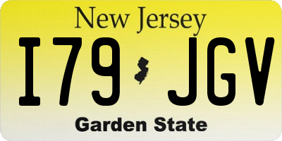 NJ license plate I79JGV