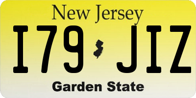 NJ license plate I79JIZ