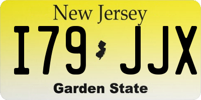 NJ license plate I79JJX