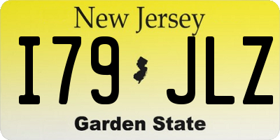 NJ license plate I79JLZ
