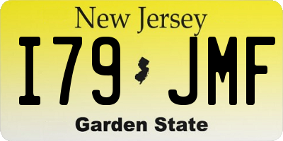 NJ license plate I79JMF