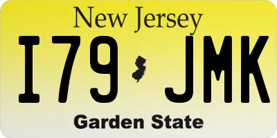 NJ license plate I79JMK