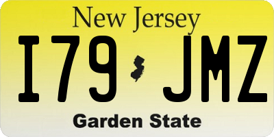 NJ license plate I79JMZ