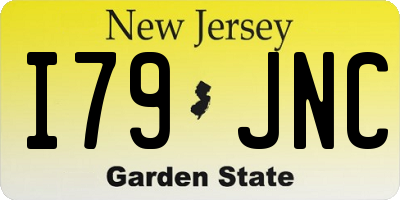 NJ license plate I79JNC