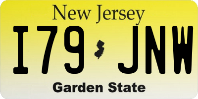 NJ license plate I79JNW