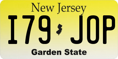 NJ license plate I79JOP