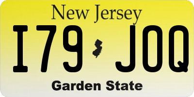 NJ license plate I79JOQ