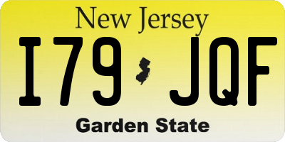 NJ license plate I79JQF