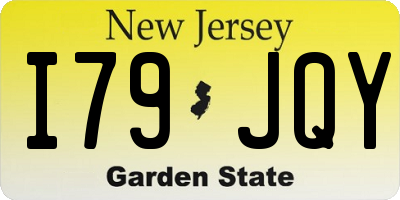 NJ license plate I79JQY