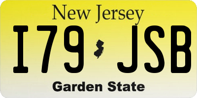NJ license plate I79JSB
