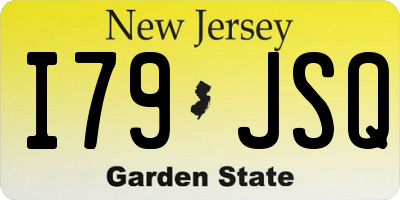 NJ license plate I79JSQ