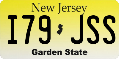 NJ license plate I79JSS
