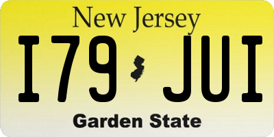 NJ license plate I79JUI