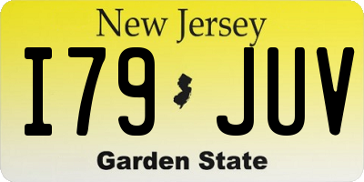NJ license plate I79JUV