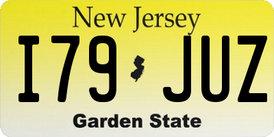 NJ license plate I79JUZ