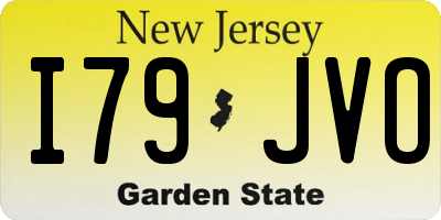 NJ license plate I79JVO