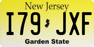 NJ license plate I79JXF