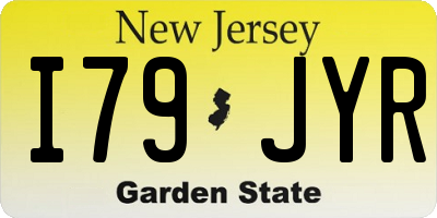 NJ license plate I79JYR