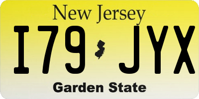 NJ license plate I79JYX