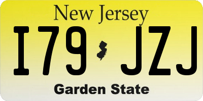 NJ license plate I79JZJ