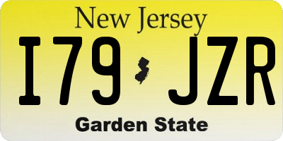 NJ license plate I79JZR