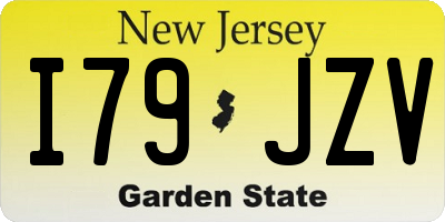 NJ license plate I79JZV