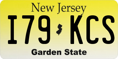 NJ license plate I79KCS