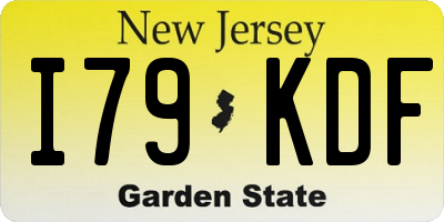 NJ license plate I79KDF