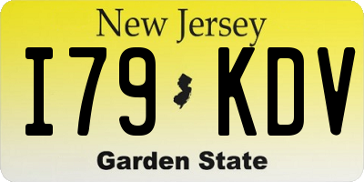NJ license plate I79KDV