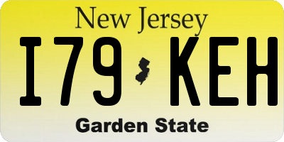 NJ license plate I79KEH