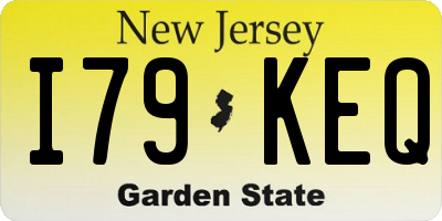 NJ license plate I79KEQ