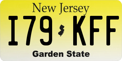 NJ license plate I79KFF