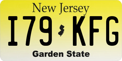 NJ license plate I79KFG