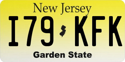 NJ license plate I79KFK