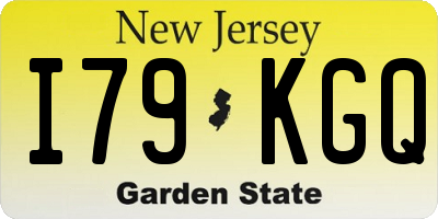NJ license plate I79KGQ