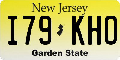 NJ license plate I79KHO