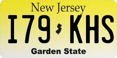 NJ license plate I79KHS